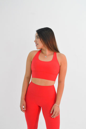 Labyrinth Goddess Red Sport Bra