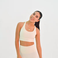 Incógnito Pearl White Sport Bra