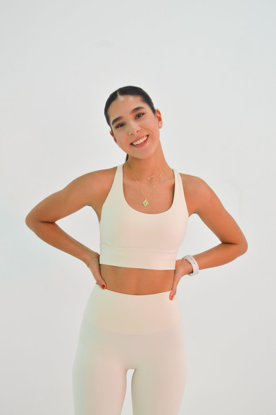 Incógnito Pearl White Sport Bra