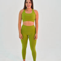 Labyrinth Pickled Pepper Green Sport Bra