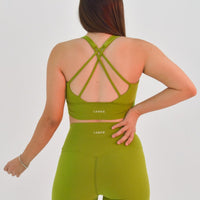 Labyrinth Pickled Pepper Green Sport Bra