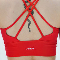 Labyrinth Goddess Red Sport Bra