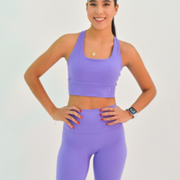 Labyrinth Wisteria Purple Sport Bra