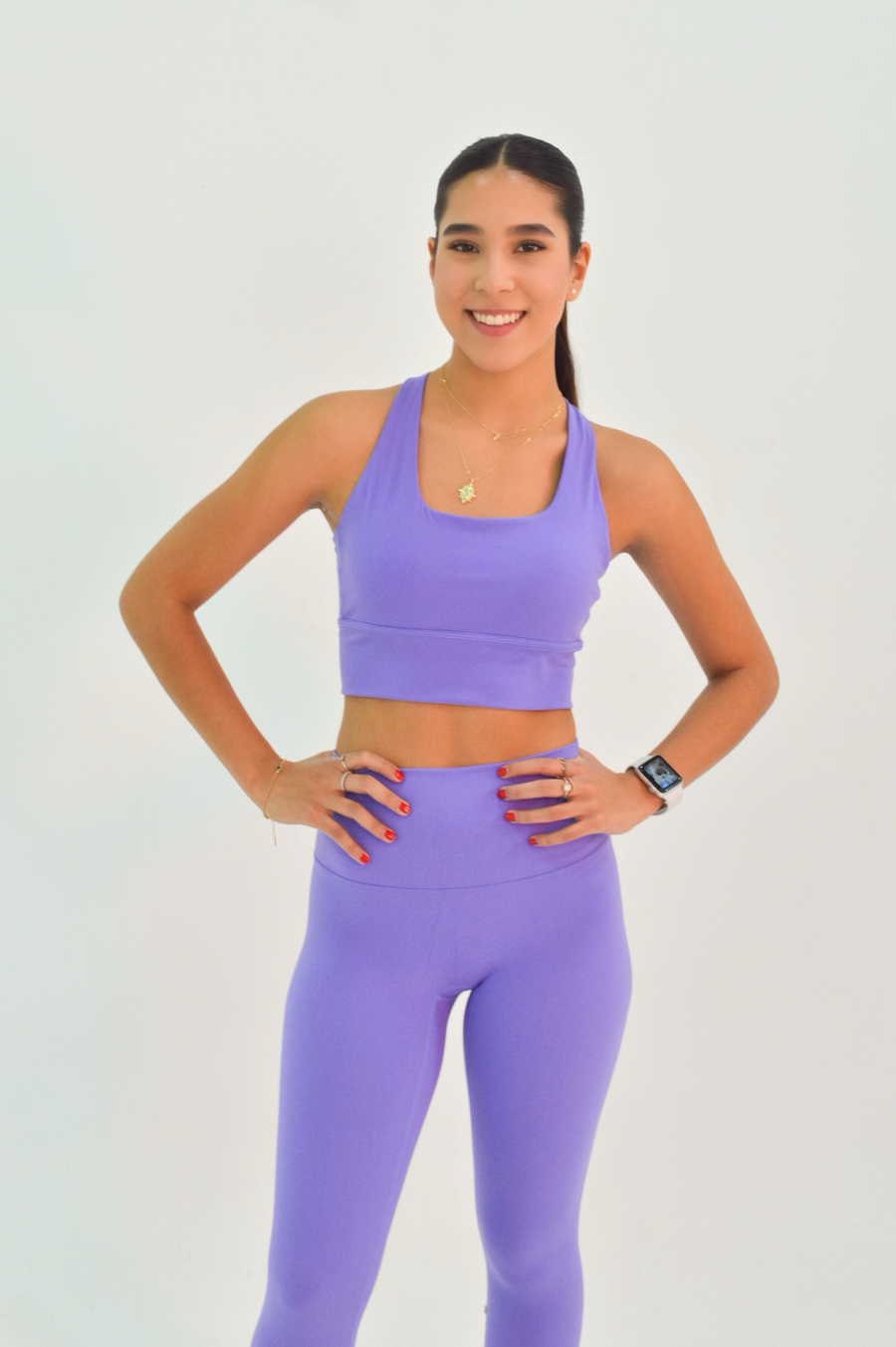 Labyrinth Wisteria Purple Sport Bra