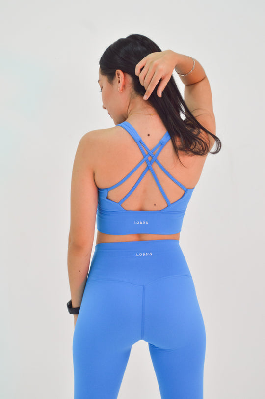 Labyrinth Vivid Sky Blue Sport Bra