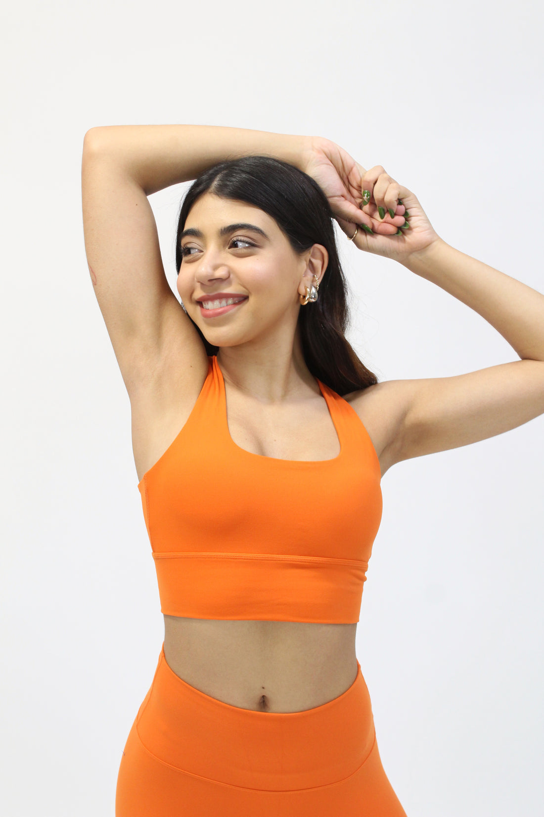 Labyrinth Pumpkin Orange Sport Bra